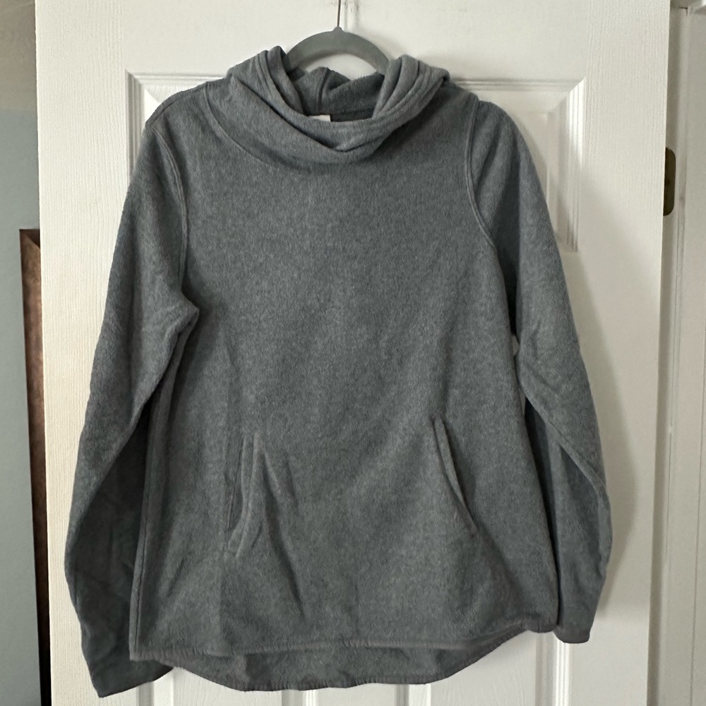 Gray fleece hoodie